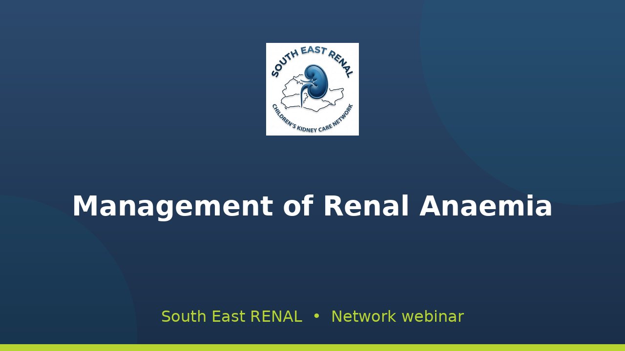 Management of Renal Anaemia